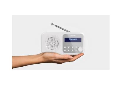 DR-P420WH digital display radio front view