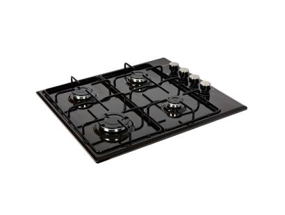 Detail view of enamel pan supports on burner rings