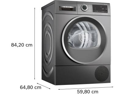 Dimensions of the Bosch Series 6 tumble dryer