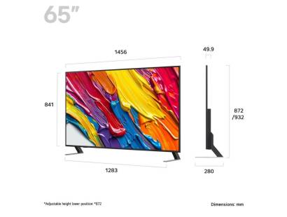 Dimensions of the LG 65QNED84A6C 65-inch Smart TV