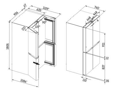 Dimensions of the MBsddi9028