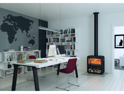 Dovre Rock 500 Wood Burning Stove with Wood Box