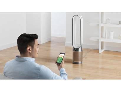 Dyson HEPA Cool TP09 air purifier cooling a modern living room