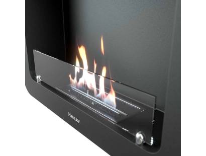 Eco-friendly bioethanol wall fire with glass front by Henley