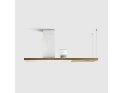 Elica Bio 90cm Island Cooker Hood - White & Oak