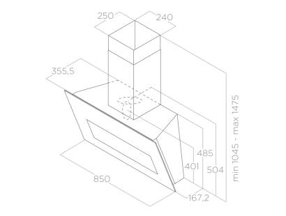 Elica Bloom Dimensions