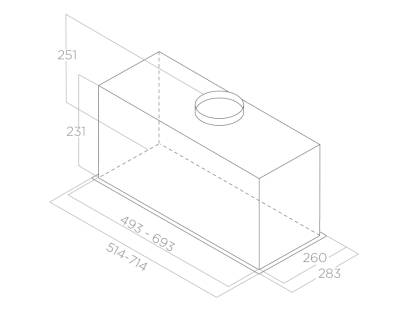 Elica Fold Dimensions