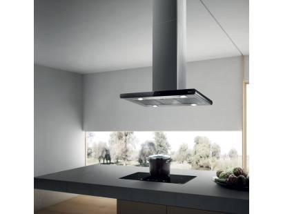 Elica Galaxy Island Cooker Hood - Stainless Steel & Black