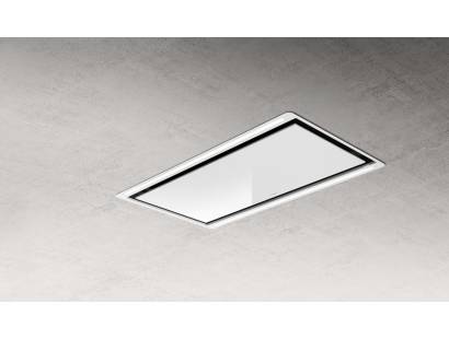 Elica Hilight Glass 16cm High Ceiling Cooker Hood - White