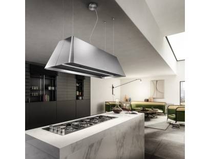 Elica Ikona Maxxi Pure 120cm Island Cooker Hood - Stainless Steel