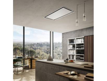 Elica Illusion Plus 100cm Ceiling Cooker Hood No Motor - Stainless Steel Trim