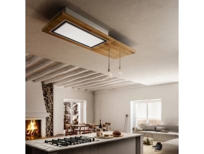 Elica Lullaby 120cm Oak Ceiling Hood - Recycled