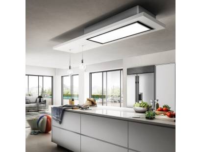 Elica Lullaby 120cm White Wood Ceiling Hood - Recycled