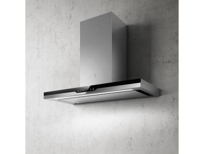 Elica Meteorite 90cm Chimney Cooker Hood - Stainless Steel & Black