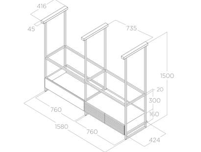 Elica Open Suite Island Dimensions