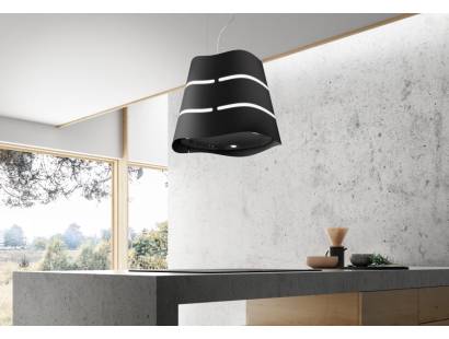 Elica Wave Ux 51cm Island Cooker Hood - Black
