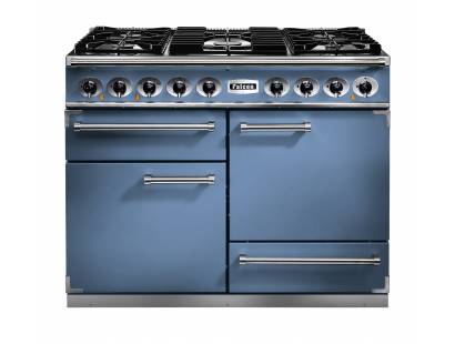 Falcon F1092DXDFCANM - 1092 Deluxe Dual Fuel China Blue Nickel Range Cooker 80610