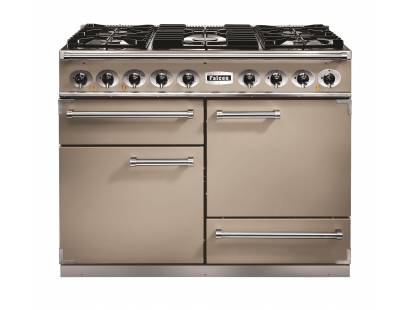 Falcon F1092DXDFFNNM - 1092 Deluxe Dual Fuel Fawn Nickel Range Cooker 115420