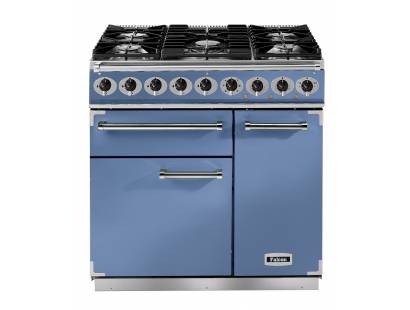 Falcon F900DXDFCANM - 900 De Luxe Dual Fuel China Blue Nickel Range Cooker 80850