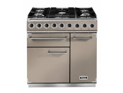 Falcon F900DXDFFNNM - 900 De Luxe Dual Fuel Fawn Nickel Range Cooker 115300
