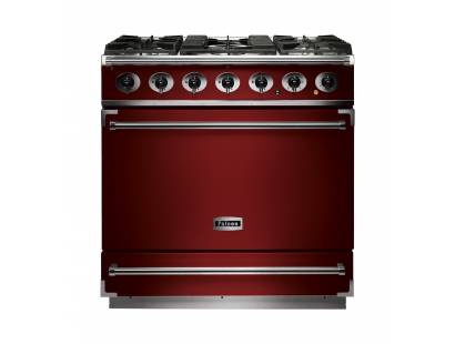 Falcon F900SDFRDNM-EU - 900S Dual Fuel Cherry Red Nickel Range Cooker 87360