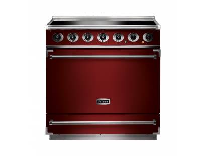 Falcon F900SEIRDN-EU - 900S Electric Induction Cherry Red Nickel Range Cooker 90070