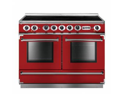 Falcon FCON1092EIRDN-EU - 1092 Continental Electric Induction Cherry Red Nickel Range Cooker 87180