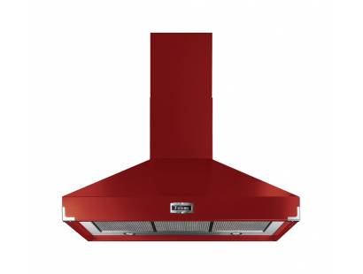 Falcon FHDSE900RDN - 900 Super Extract Cherry Red Nickel Chimney Hood 90740