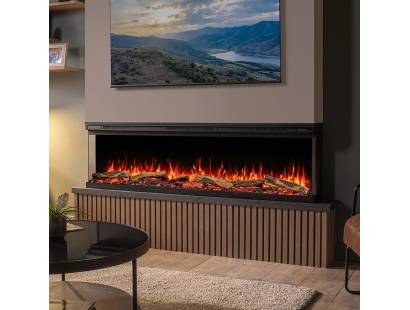 FireFX Atmos Versa 165W Three-Sided Electric Fire