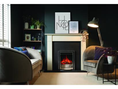 FireFx Amara chrome and black electric fire