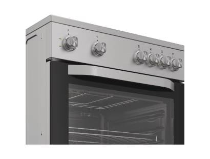 Freestanding Hotpoint electric cooker with ceramic hob and double oven