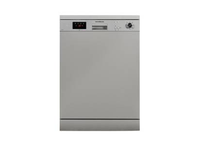 Front open view of NordMende DW67SL Dishwasher in silver