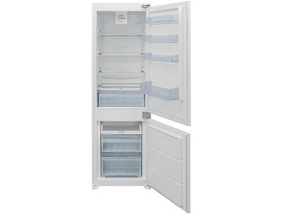 Front view of Culina FFBIFF7030E integrated fridge freezer with 7030 split and LED lighting
