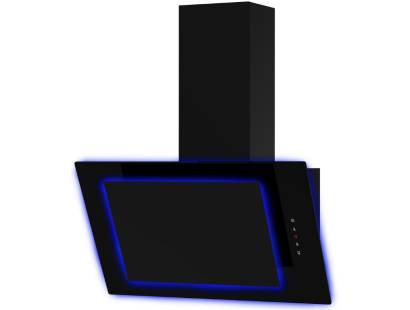 Front view of Culina UBAHALO6 60cm angled glass cooker hood with halo LED lighting