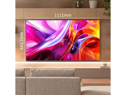 Front view of Haier K85 Series 50 inch LED Smart TV with bezel-less screen design