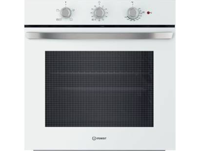 Front view of Indesit IO232HW built-in single oven in white finish