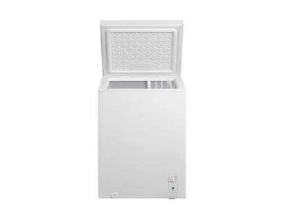 Front view of NordMende CF1431WH 143L chest freezer in white