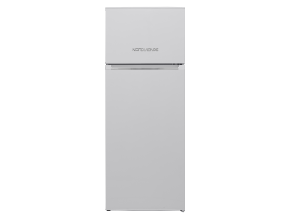 Front view of NordMende RFF266WH fridge freezer in white finish