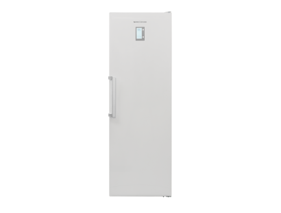 Front view of NordMende RTL398WH tall larder fridge in white
