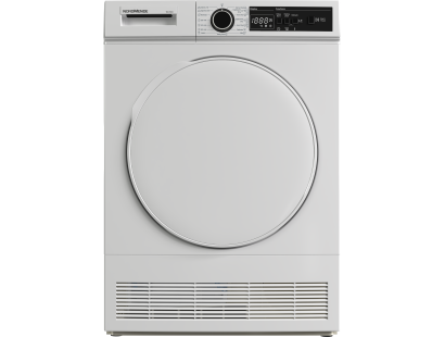Front view of NordMende TDC73WH condenser dryer in white