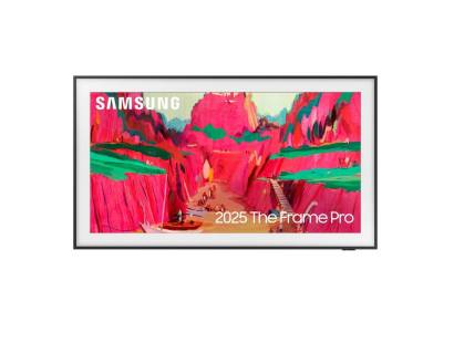 Front view of Samsung 85 inch The Frame Pro TV with matte display