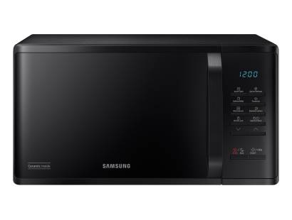 Front view of Samsung MS23K3513AKEU solo microwave in black