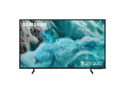 Front view of Samsung QE43Q7F2AUXXU 43 inch QLED Smart TV with ultra-slim design