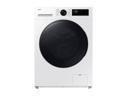 Front view of Samsung WD90DG5B15BEEU 9kg6kg washer dryer in white