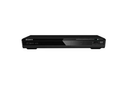 Front view of Sony DVPSR760HBCEK Slimline DVD Player in black