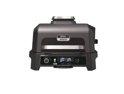Front view of the Ninja OG850UK Woodfire XL Electric BBQ Grill & Smoker