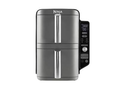 Front view of the Ninja SL400UK Double Stack XL 2-Drawer 9.5L Air Fryer – Grey