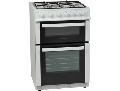 Front view of the Nordmende CTG61LPGWH LPG gas cooker 