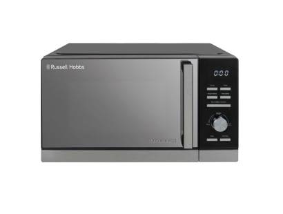 Front view of the Russell Hobbs RHMI2503B 25L Microwave – Black