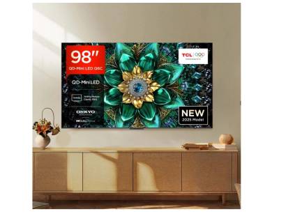 Front view of the TCL 98Q6C-UK 98 inch Smart Google TV